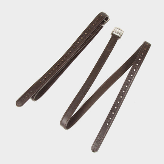 GARA Non-Stretch Stirrup Leathers Havana