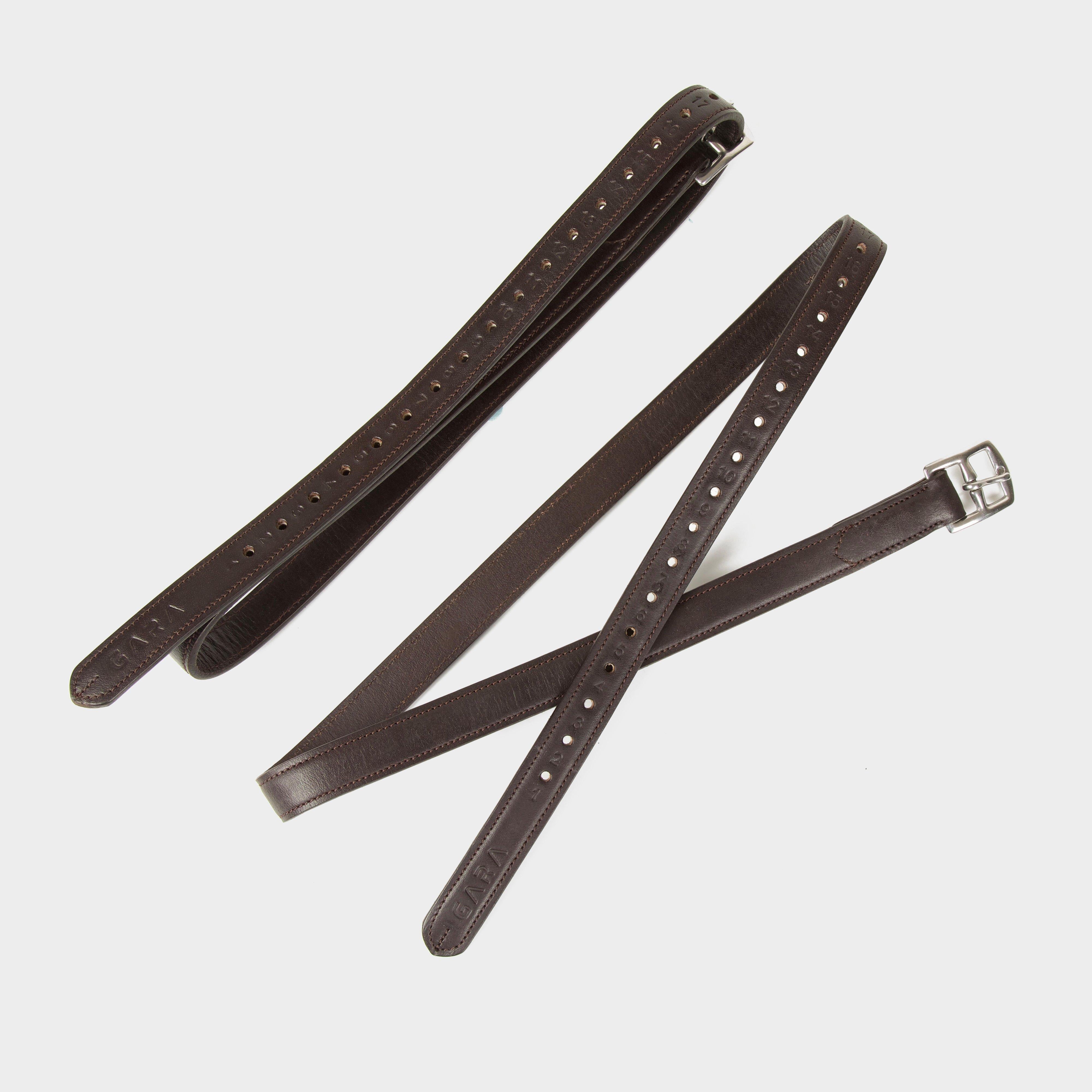 GARA Non-Stretch Stirrup Leathers Havana