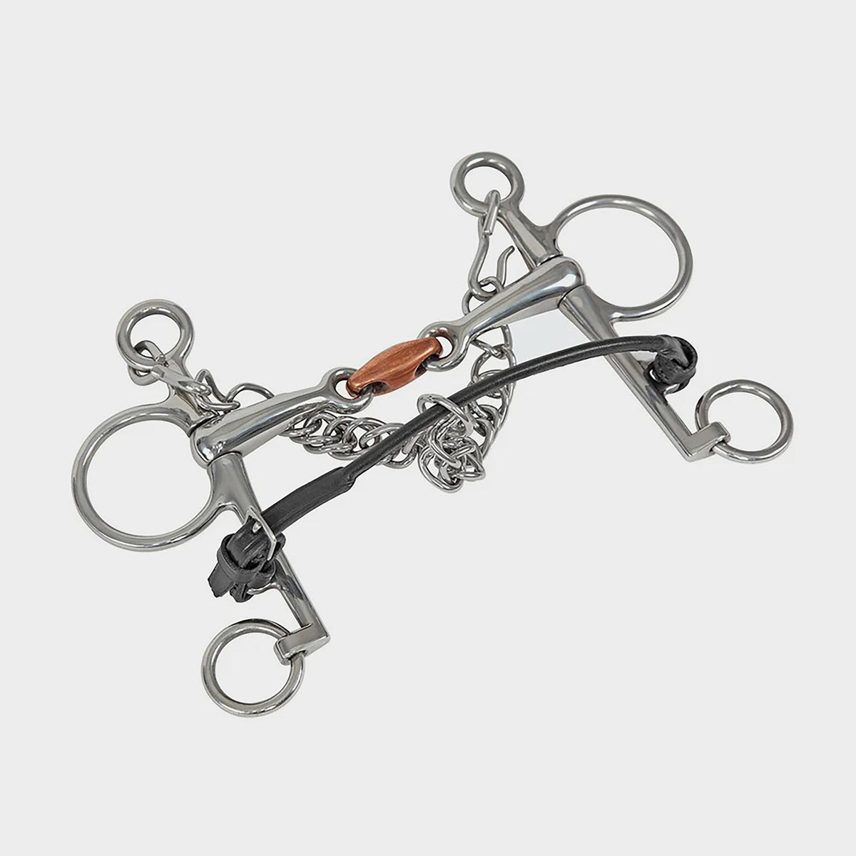 GARA Rolled Leather Lip Strap Black