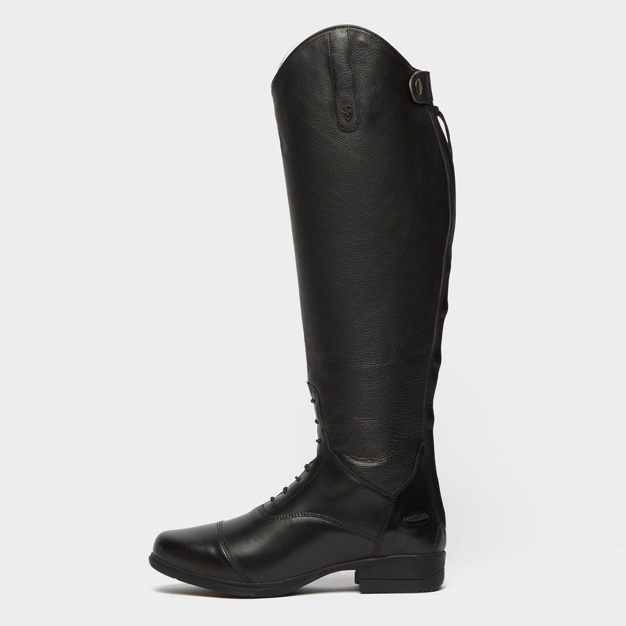 Moretta Women's Gianna Leather Field Riding Boots Black
