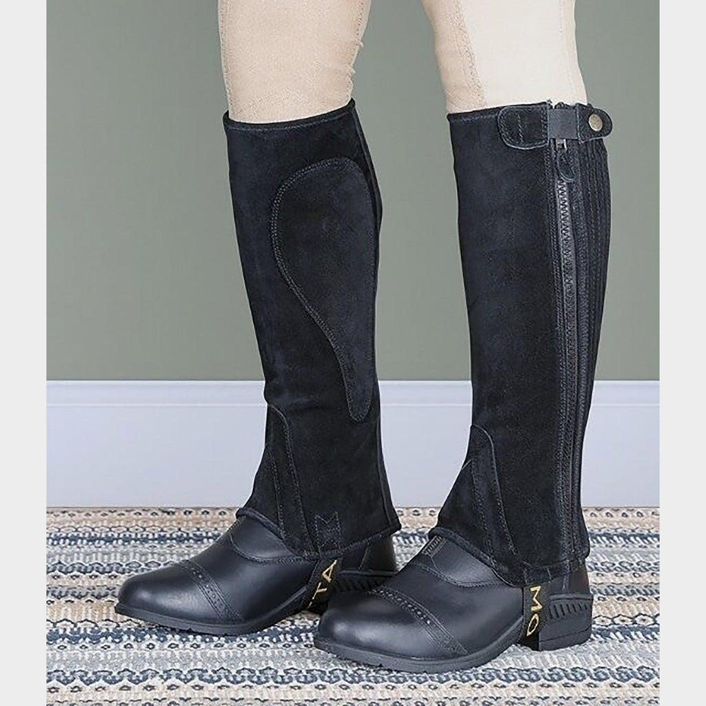Childs Suede Half Chaps Black