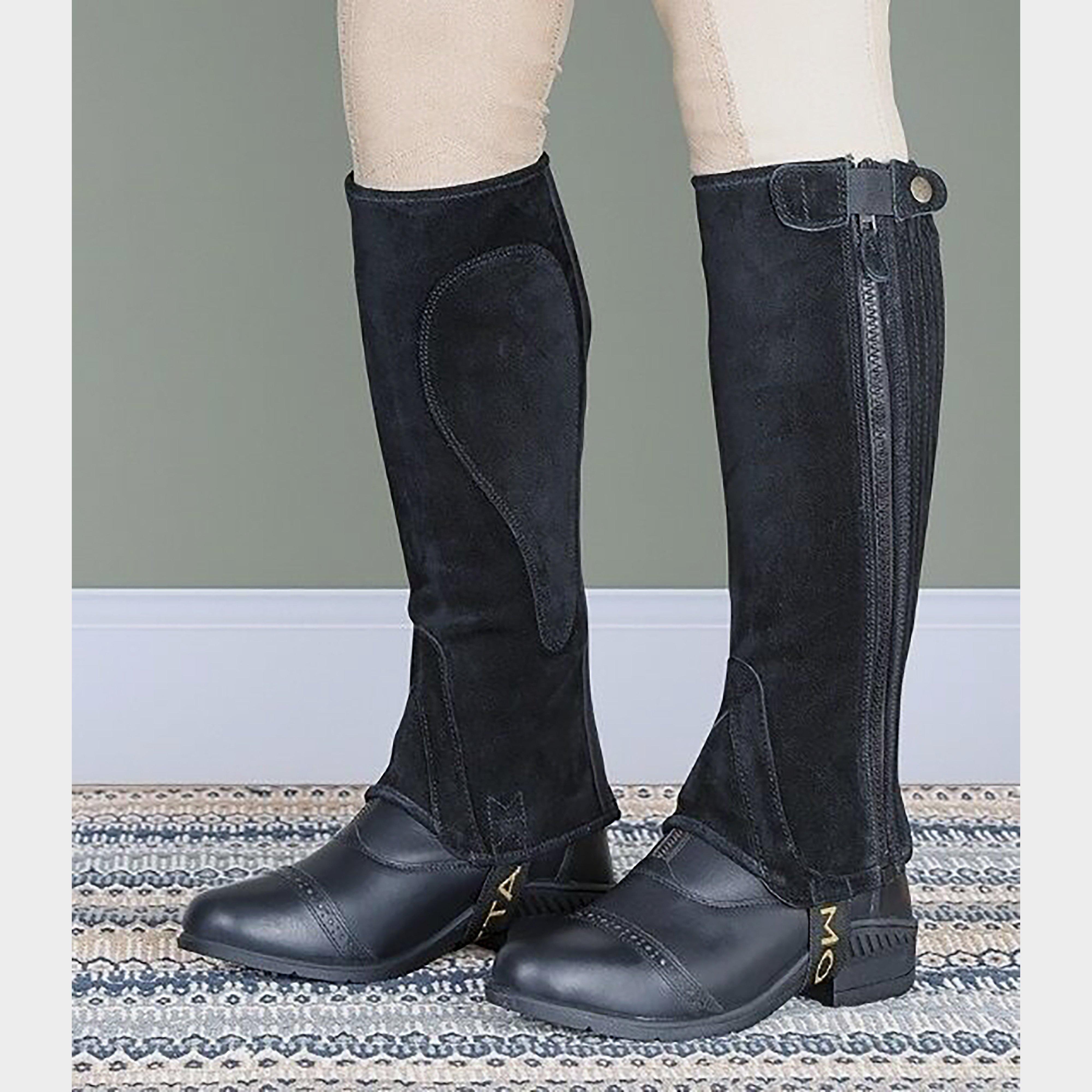 Childs Suede Half Chaps Black