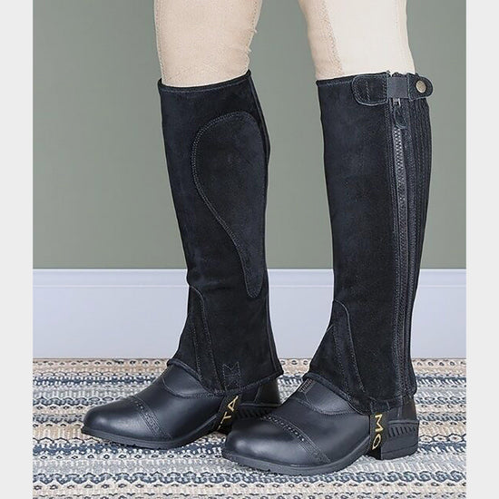 Childs Suede Half Chaps Black