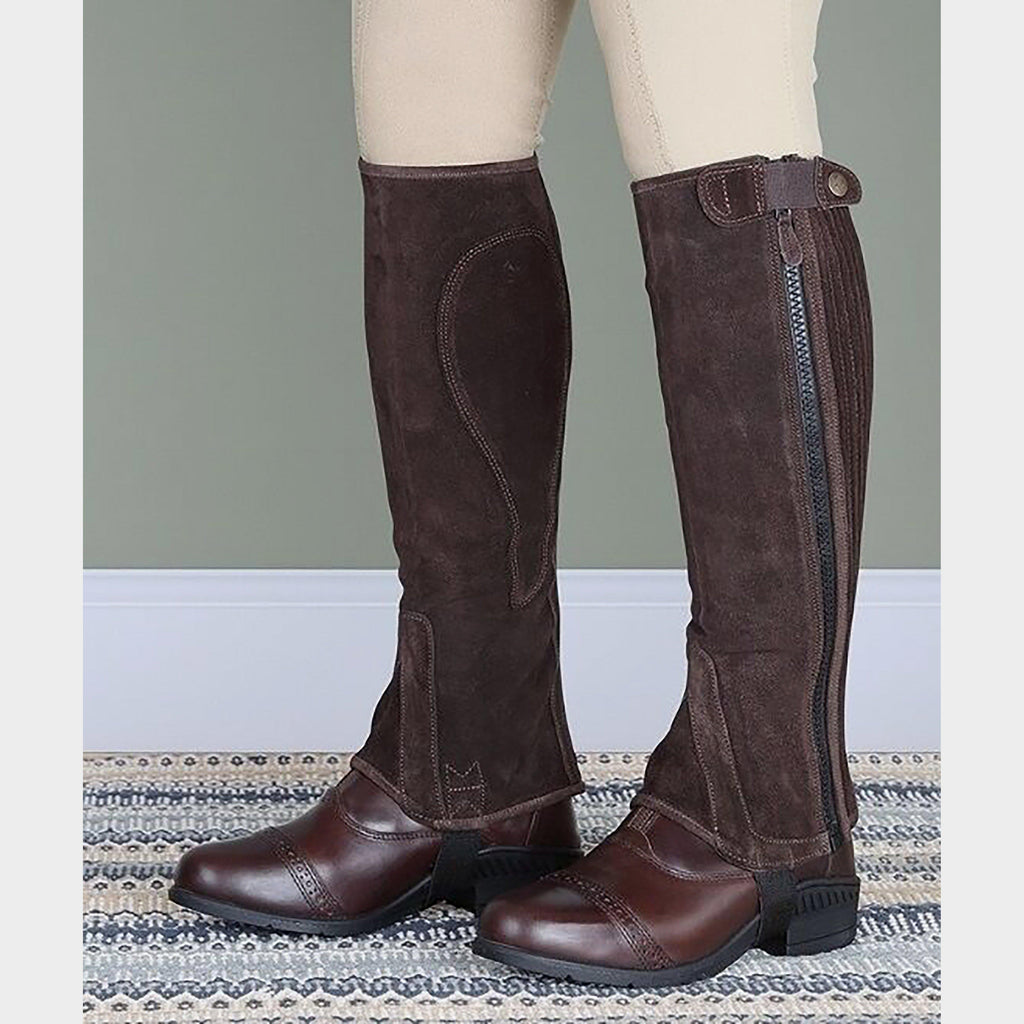 Childs Suede Half Chaps Brown