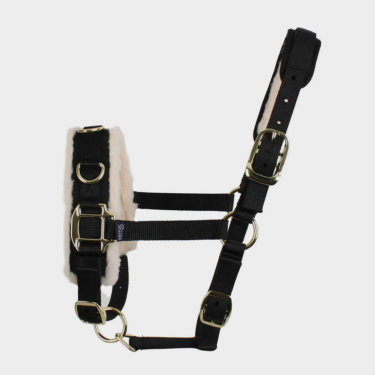 Fleece Lined Lunge Cavesson Black