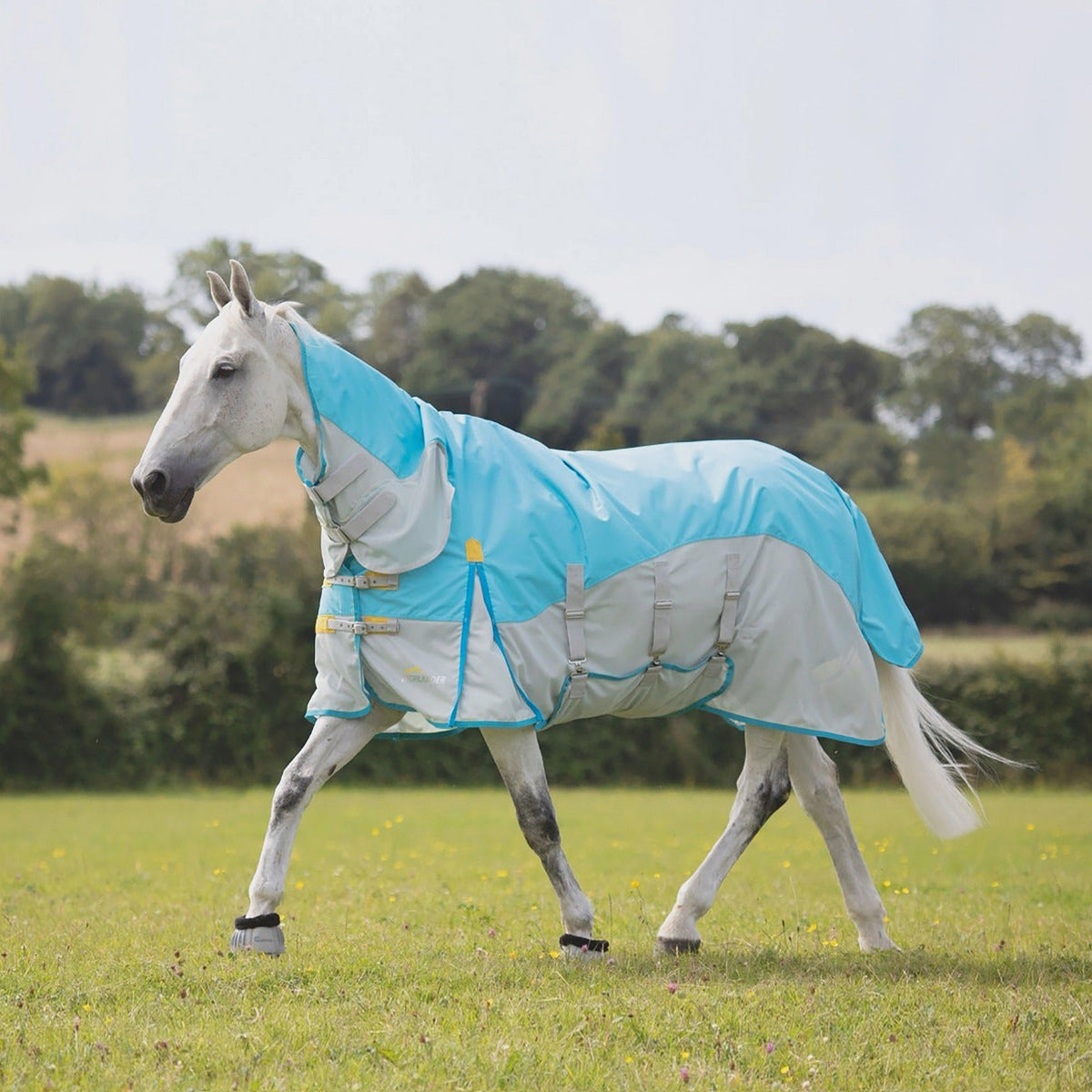 Highlander Plus Waterproof Combo Neck Fly Rug Blue