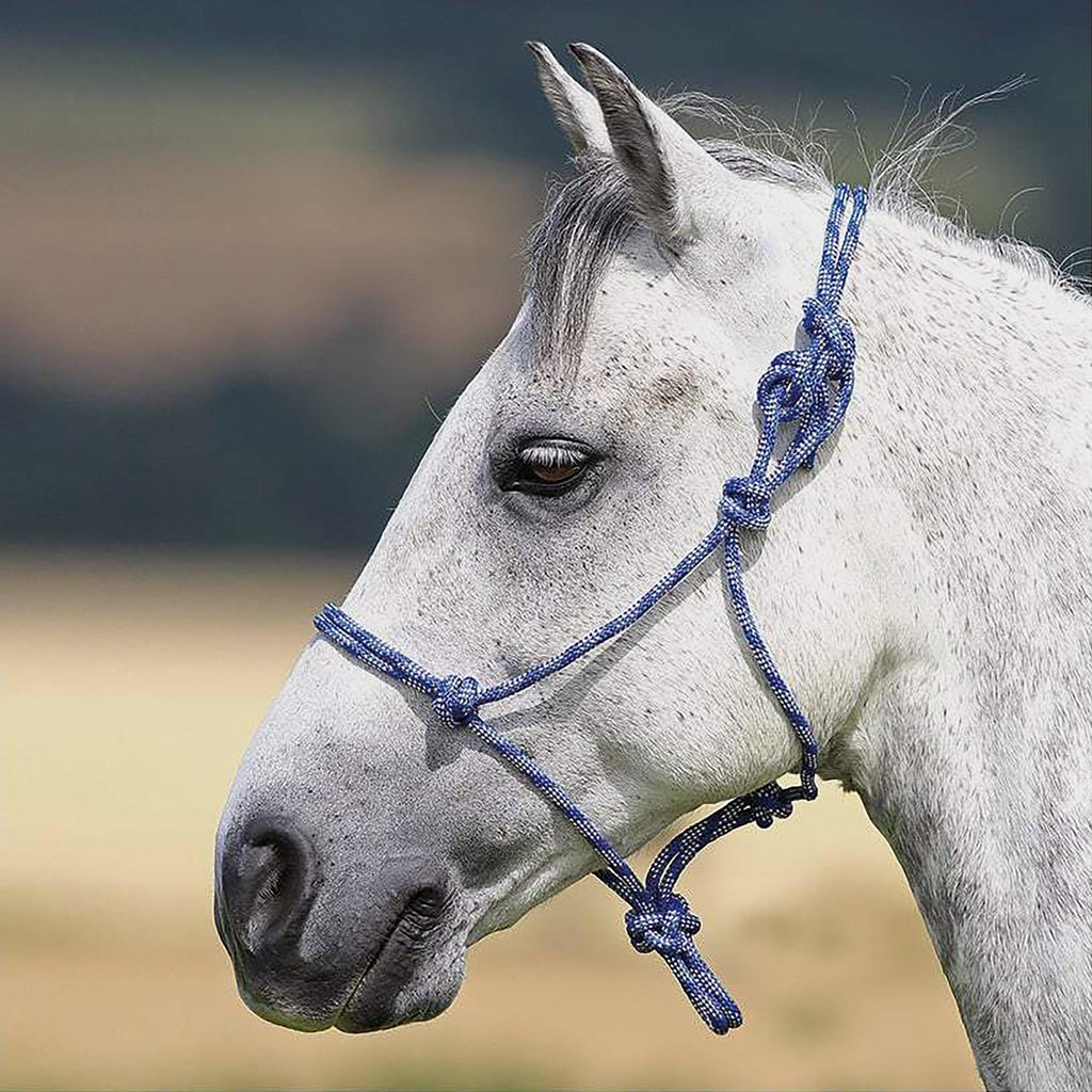 Adjustable Rope Halter Navy/White