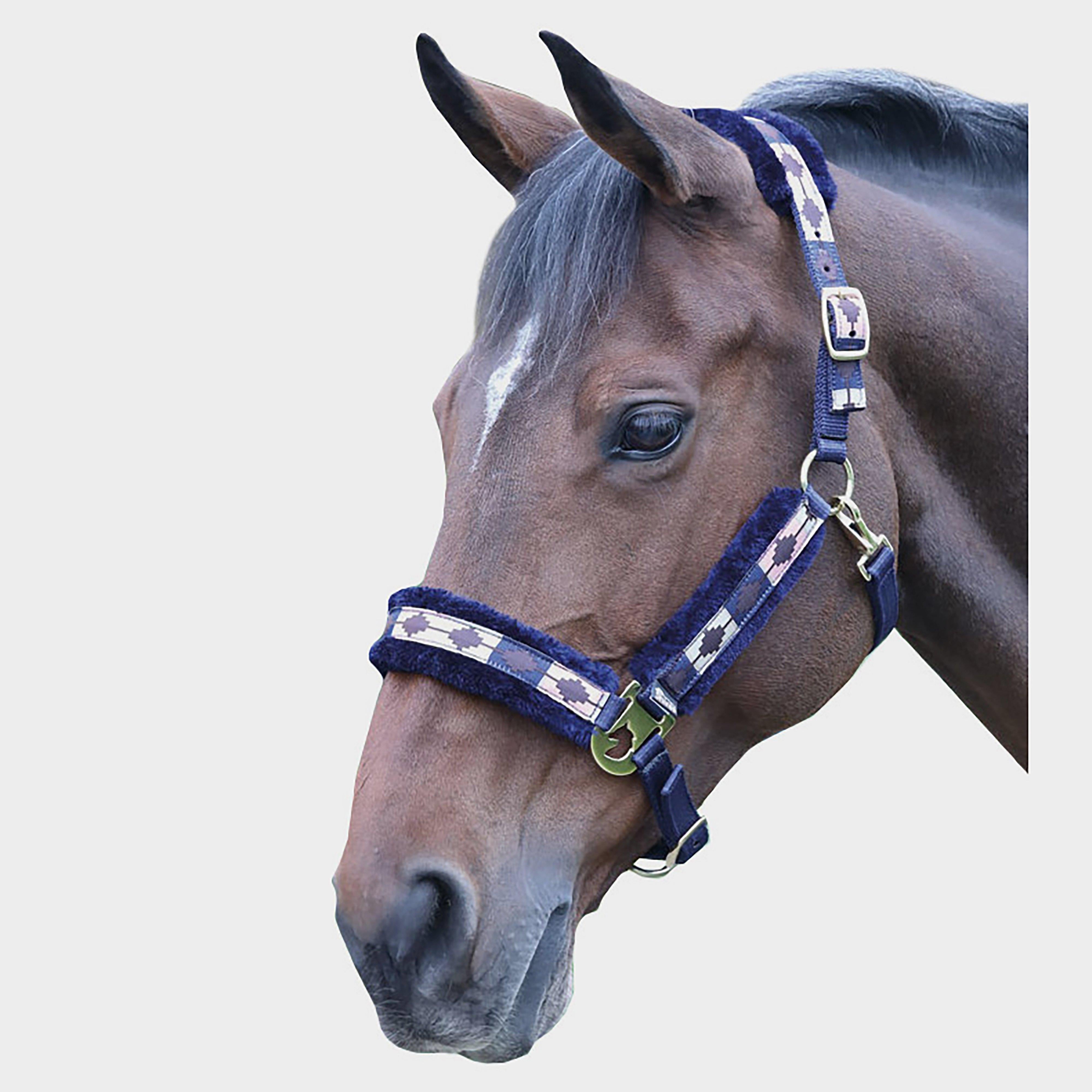 Polo Fleece Lined Headcollar Pink/Navy