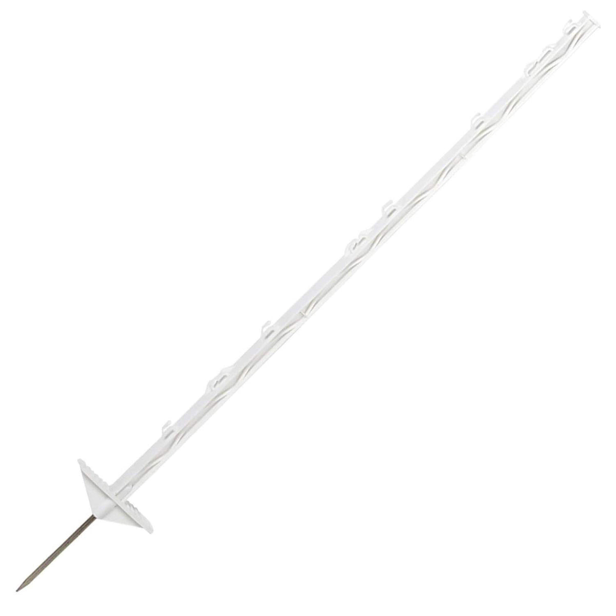 Plastic Post Steel Point Double Step-In White