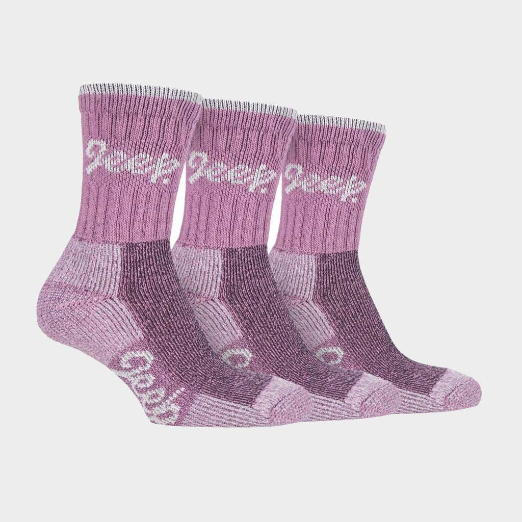 Womens Luxury Boot Socks 3 Pack Rose/Cream