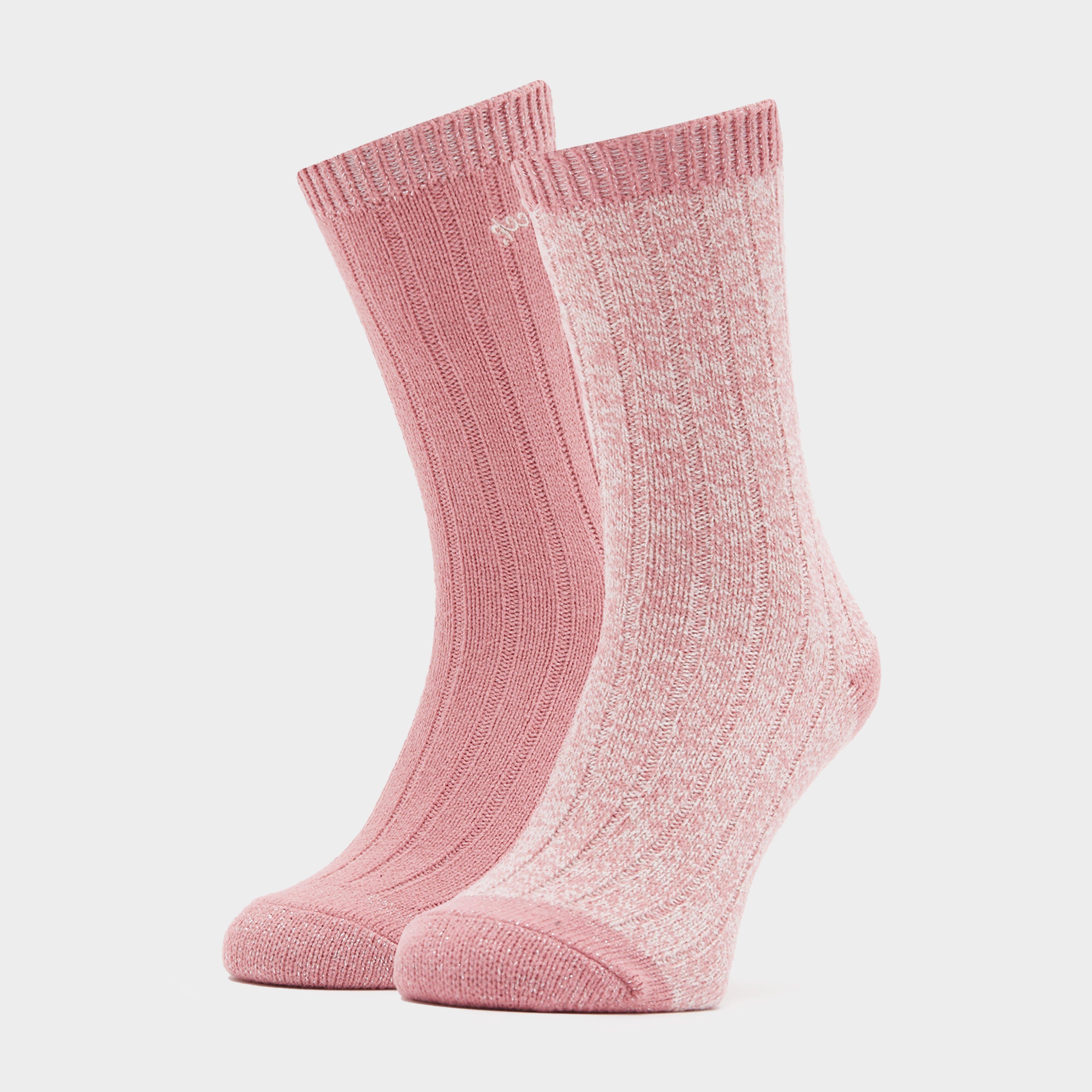 Womens Supersoft Boot Socks 2 Pack Rose