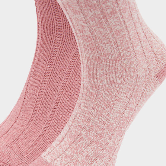 Womens Supersoft Boot Socks 2 Pack Rose