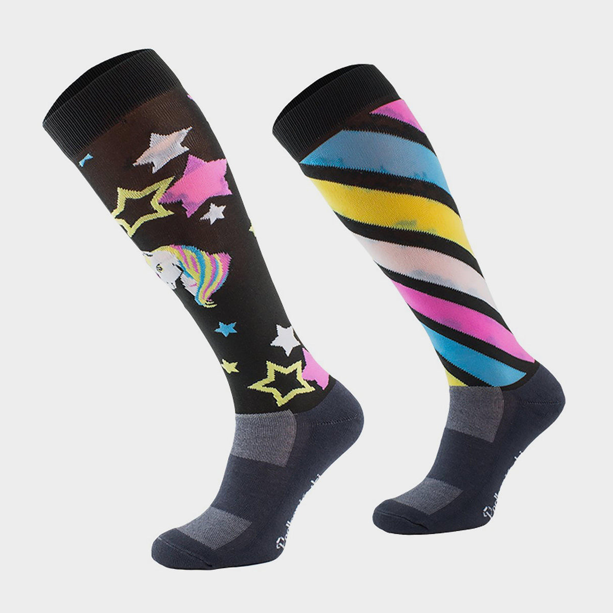 Unisex Novelty Socks Black Unicorn