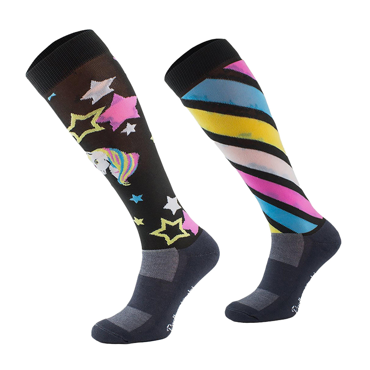 Unisex Novelty Socks Black Unicorn