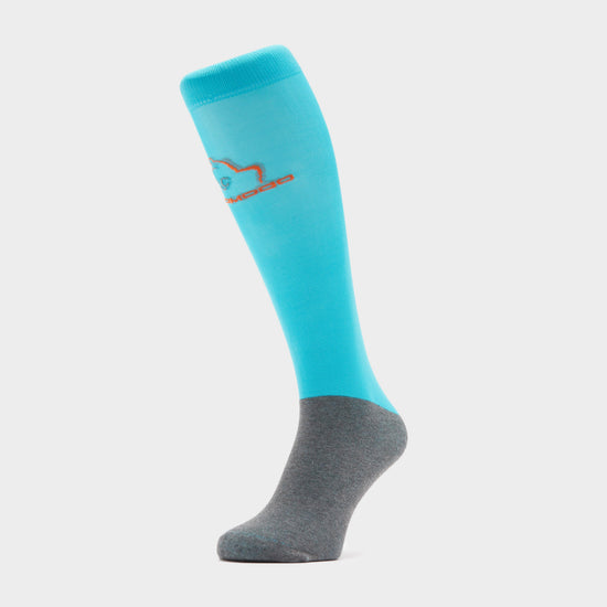 Kids Silicone Grip Socks Turquoise