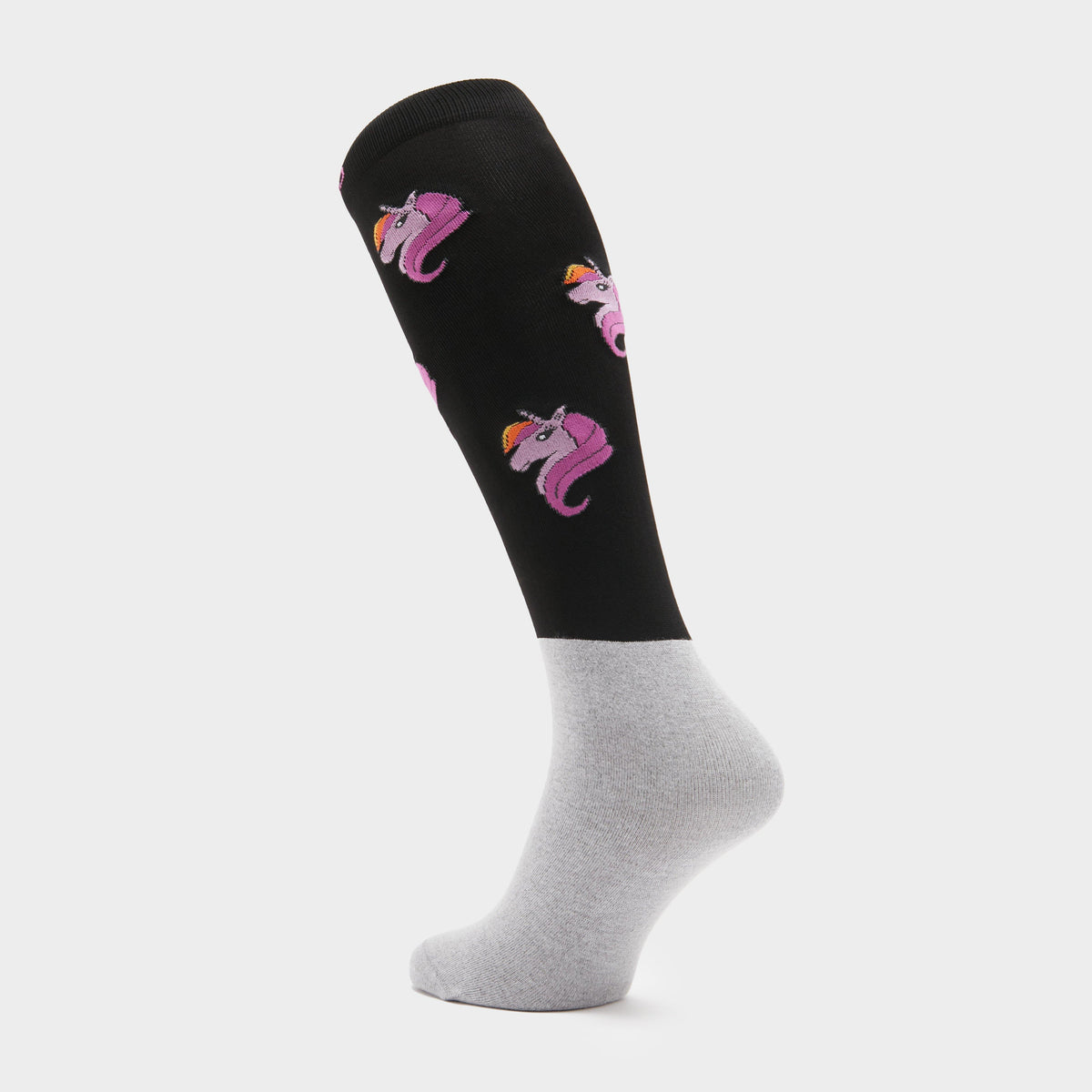 Adults Microfibre Socks Black Unicorn