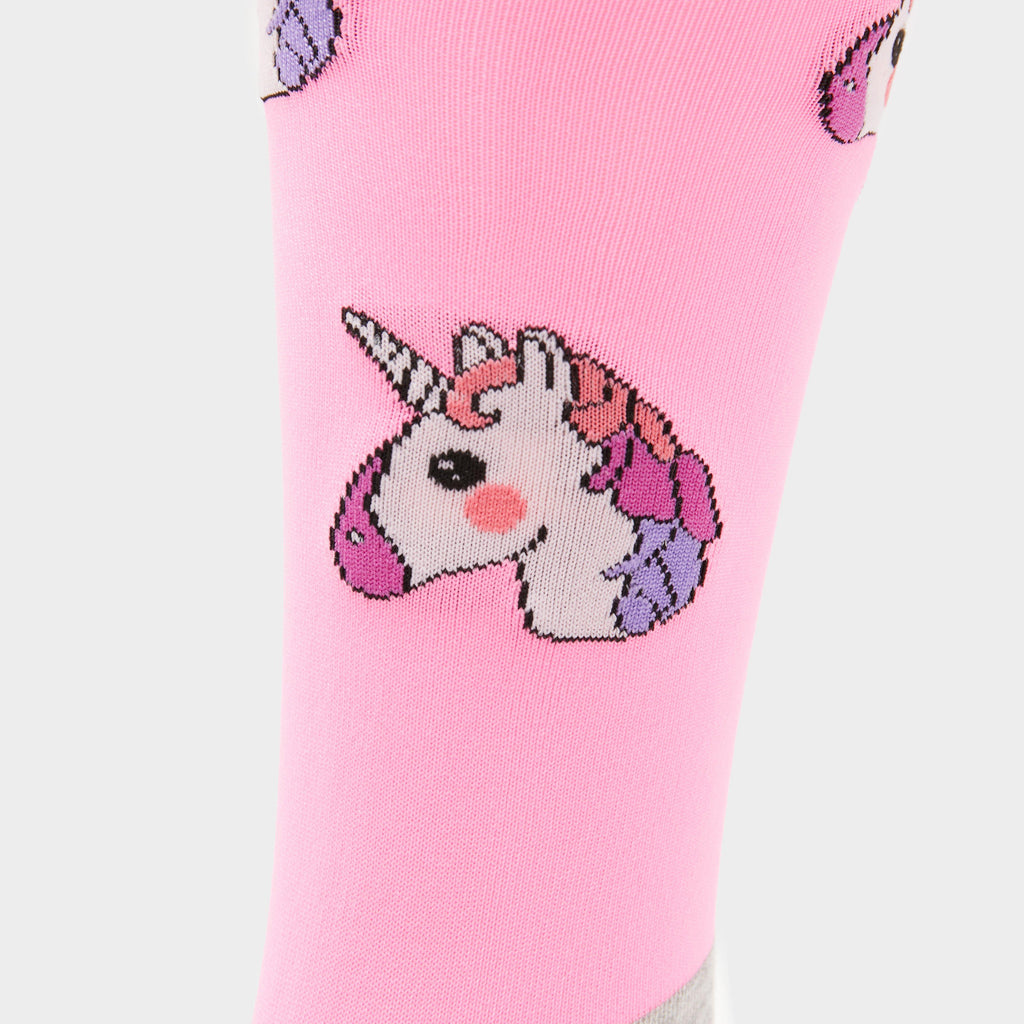Adults Microfibre Socks Pink Unicorn