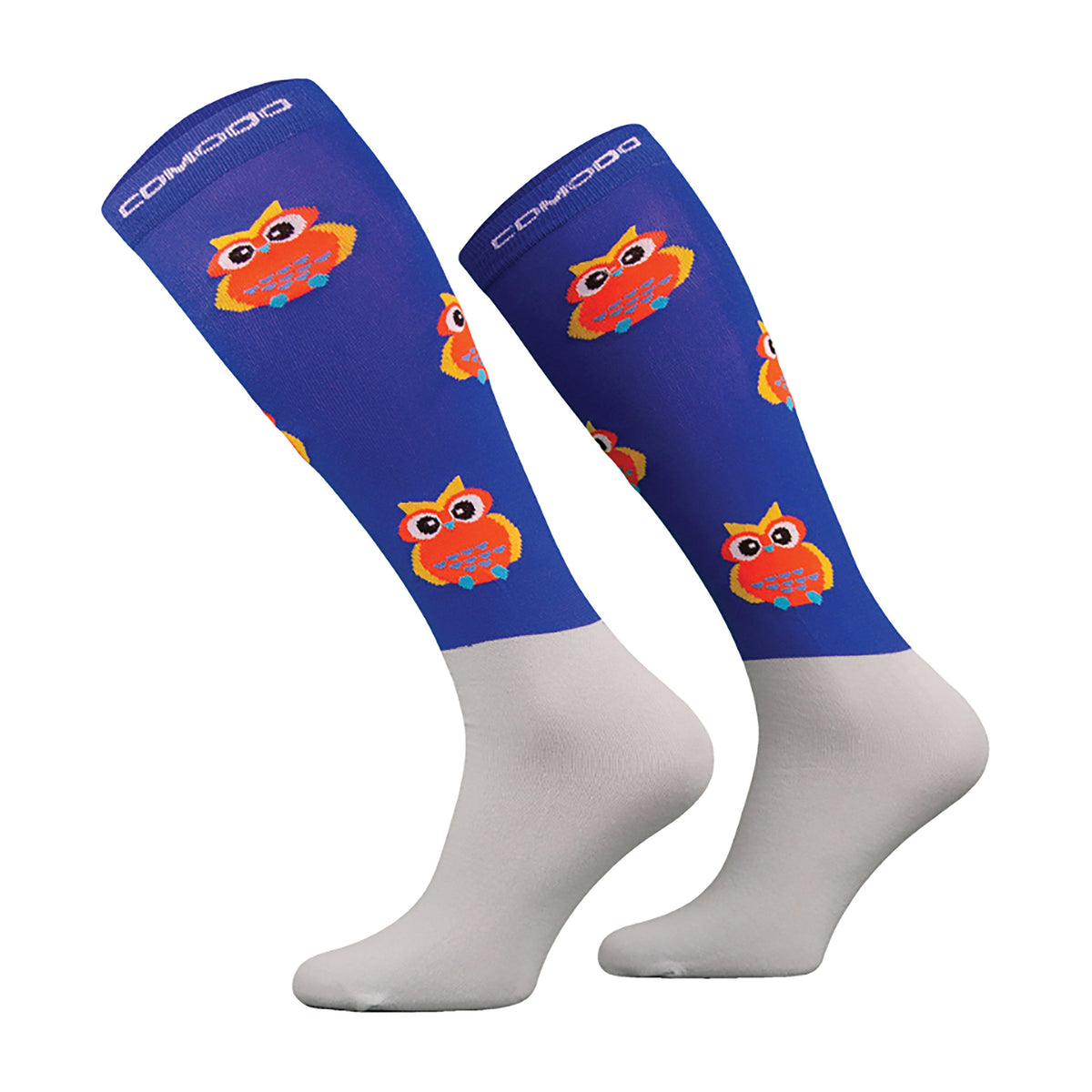 Adults Microfibre Socks Royal Blue Owl