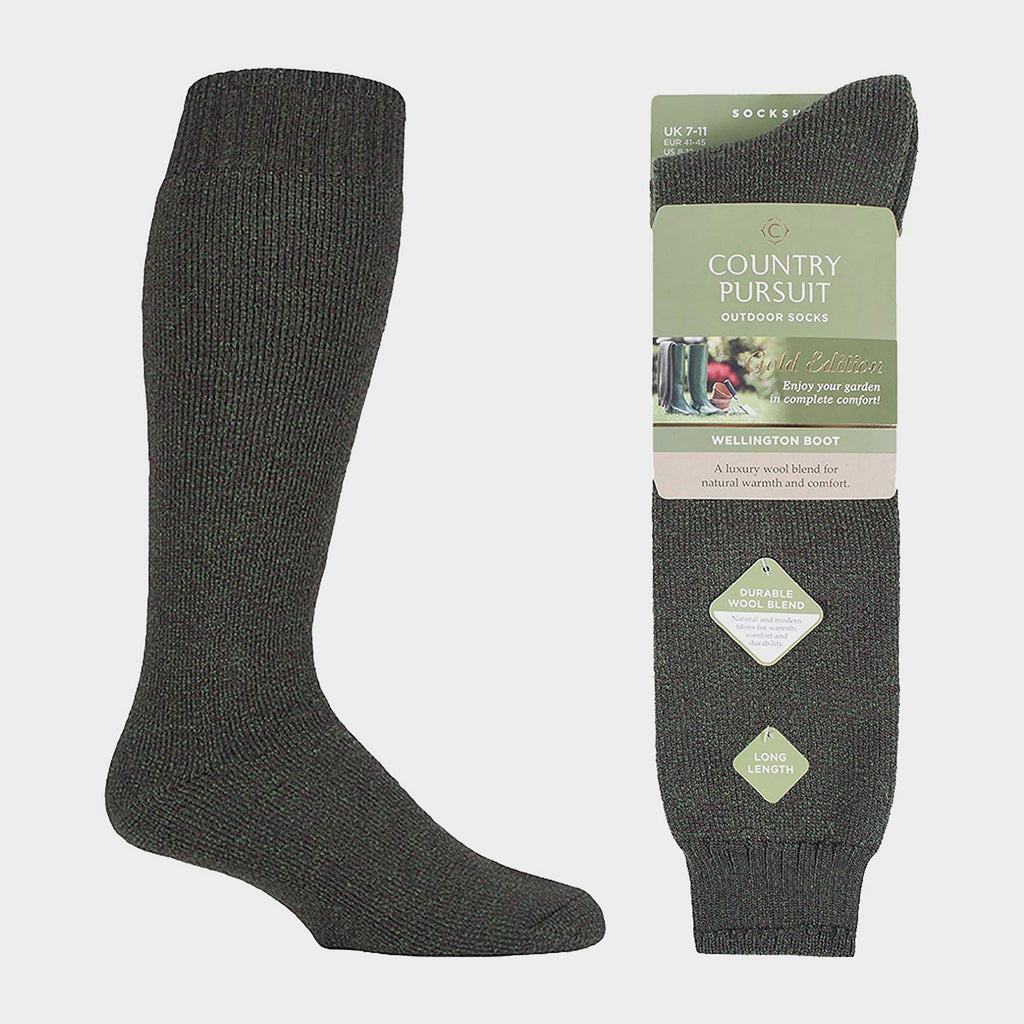Mens Wellington Boot Socks Green