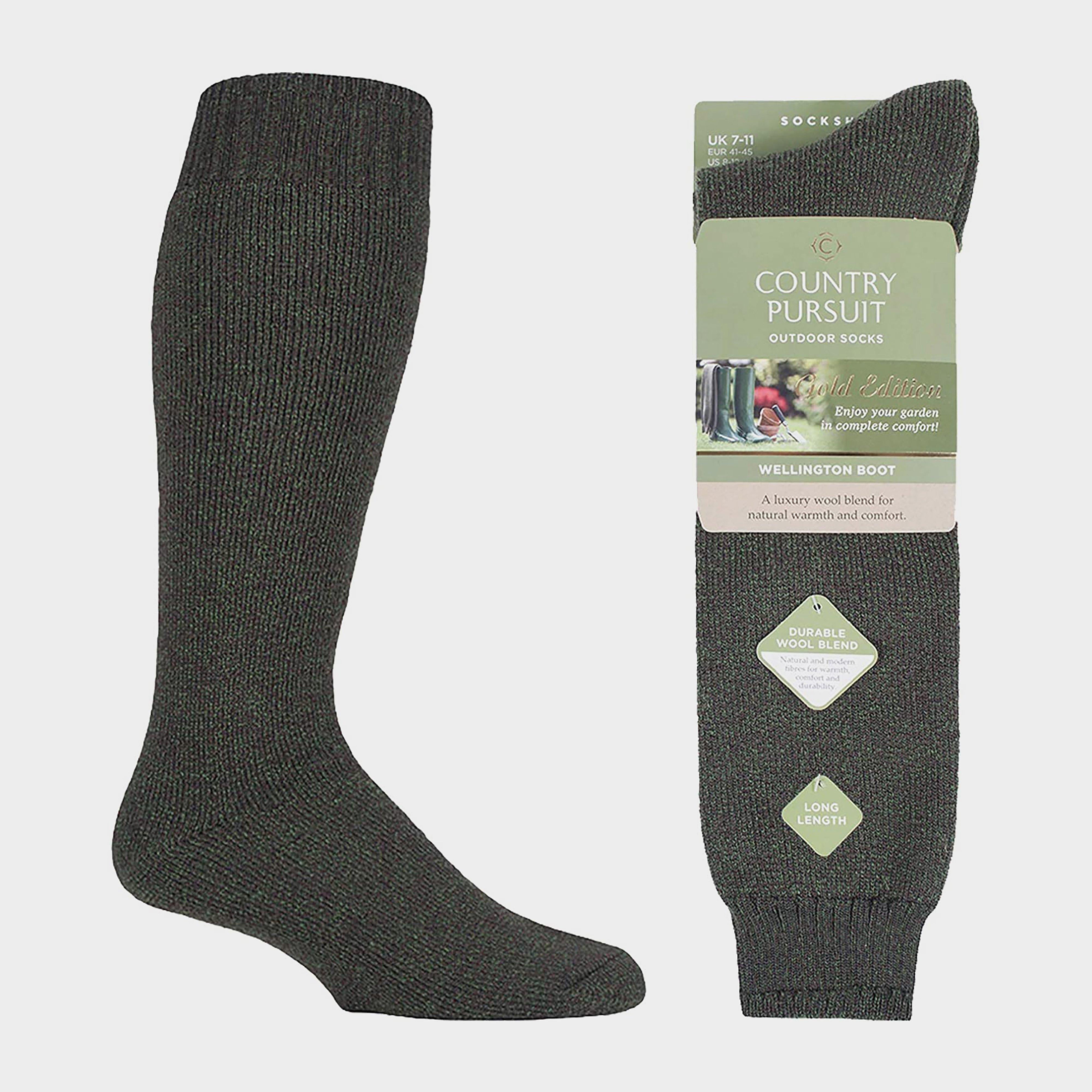 Mens Wellington Boot Socks Green
