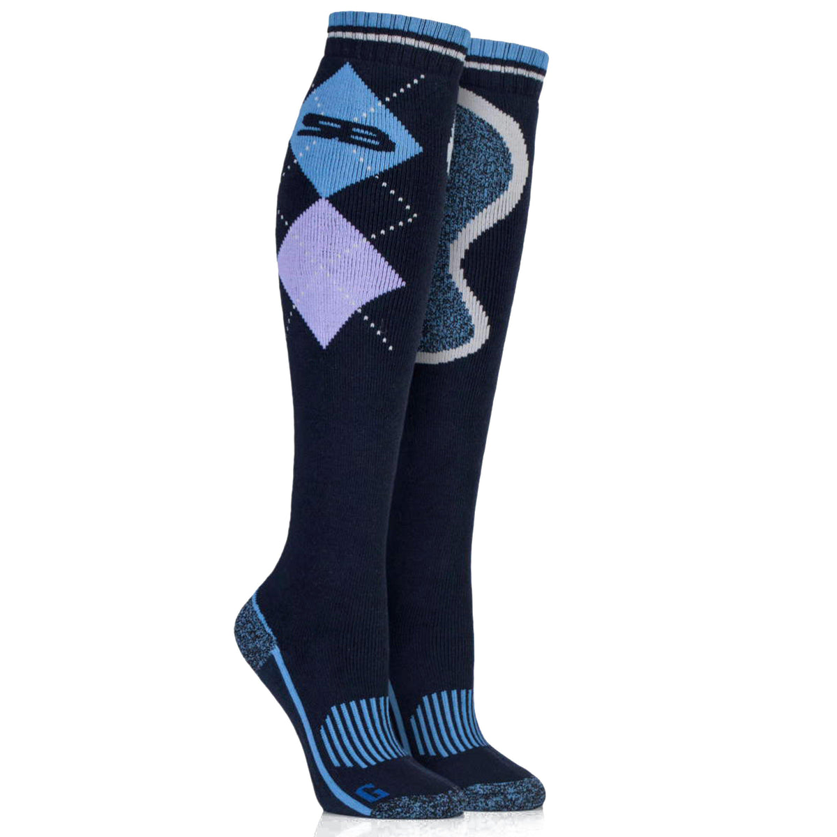 Ladies Patterdale Socks Black/Cerise