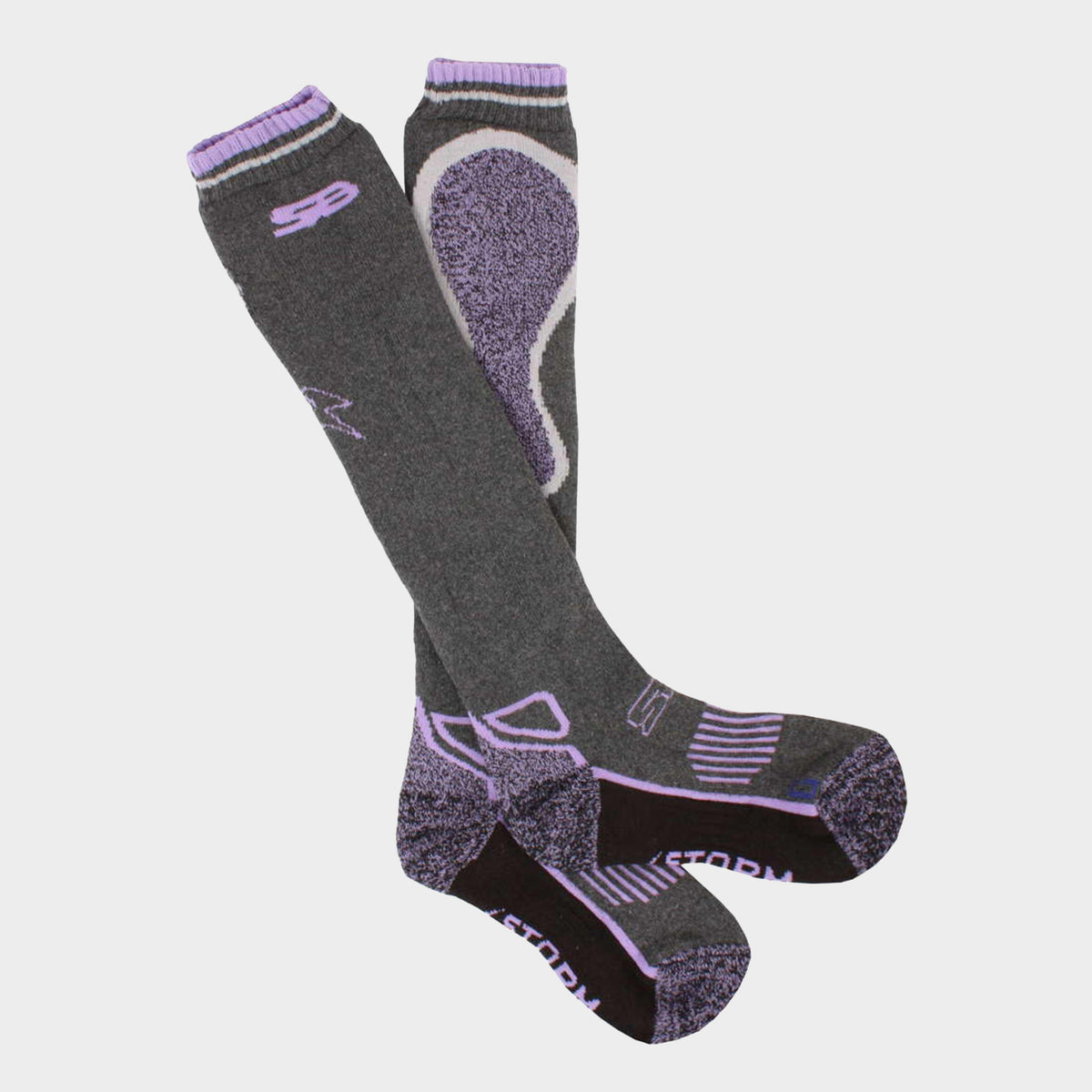Ladies Calderbeck Socks Grey/Purple