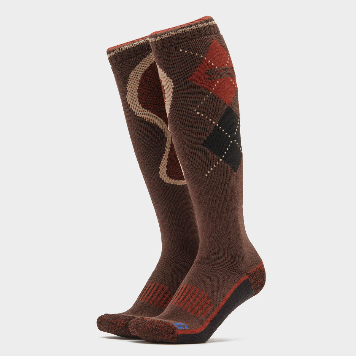 Mens Patterdale Socks Brown/Black