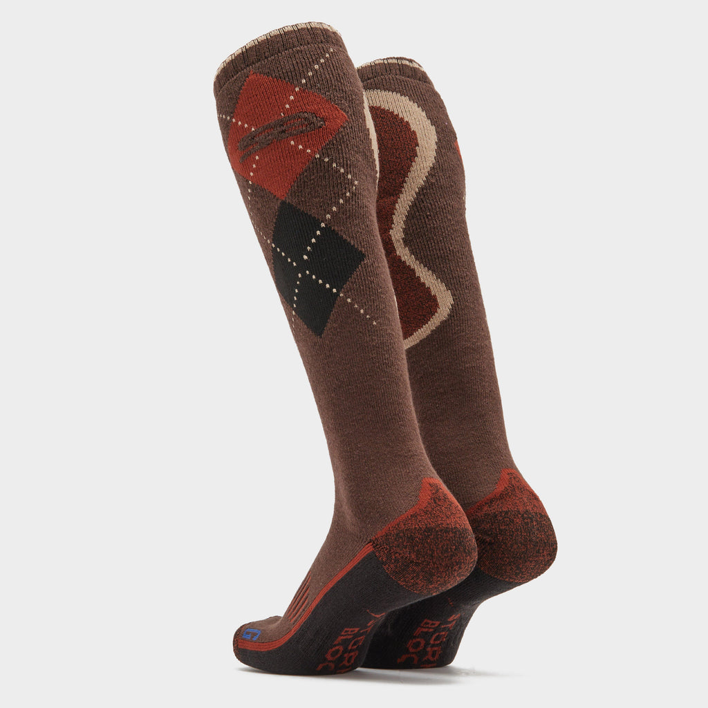 Mens Patterdale Socks Brown/Black