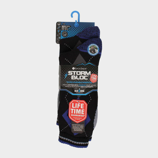 Mens Hayesmere Short Socks 2 Pack Black/Blue