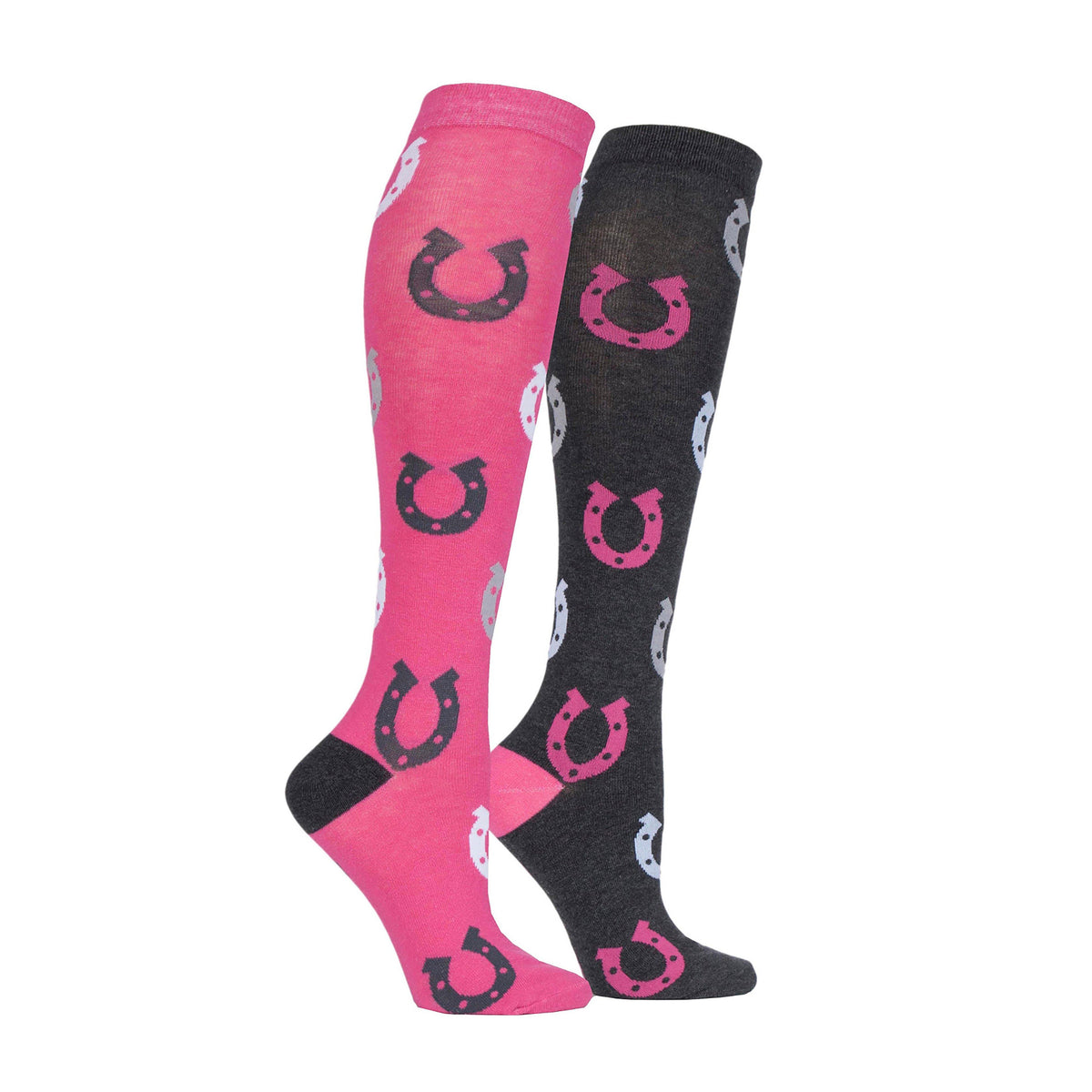StormBloc® Equestrian Kids Horseshoe Socks 2 Pack Cerise