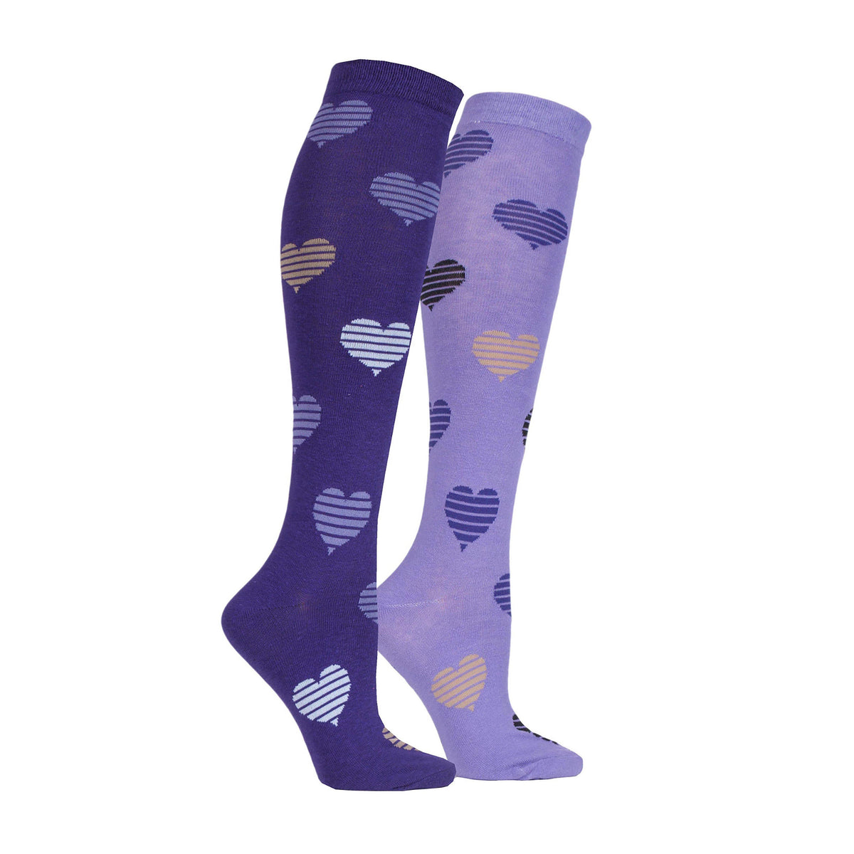 StormBloc® Equestrian Kids Hearts Socks 2 Pack Purple
