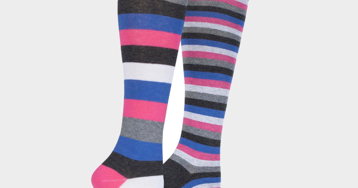 Storm Bloc StormBloc® Equestrian Ladies Stripe Socks 2 Pack Cerise ...