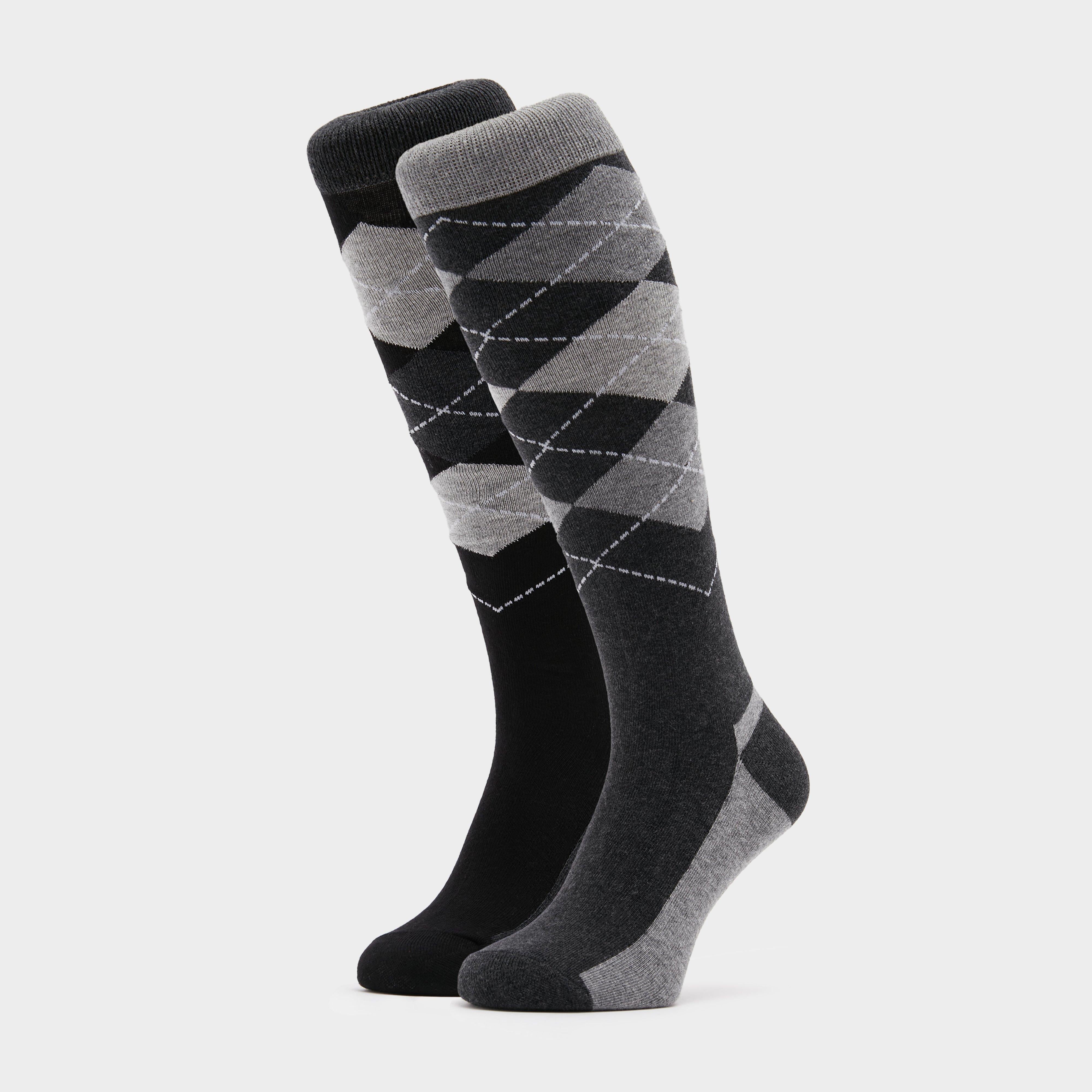 StormBloc® Equestrian Ladies Argyle Socks 2 Pack Black