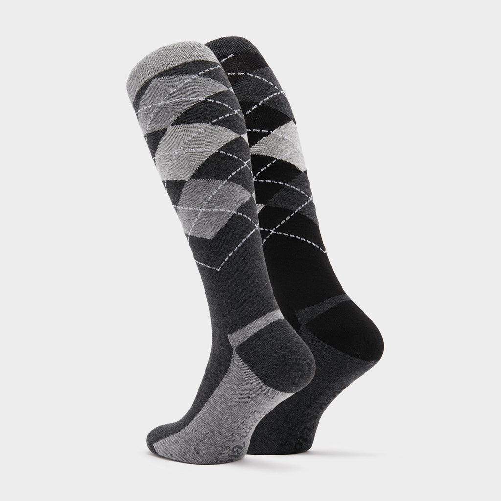 StormBloc® Equestrian Ladies Argyle Socks 2 Pack Black