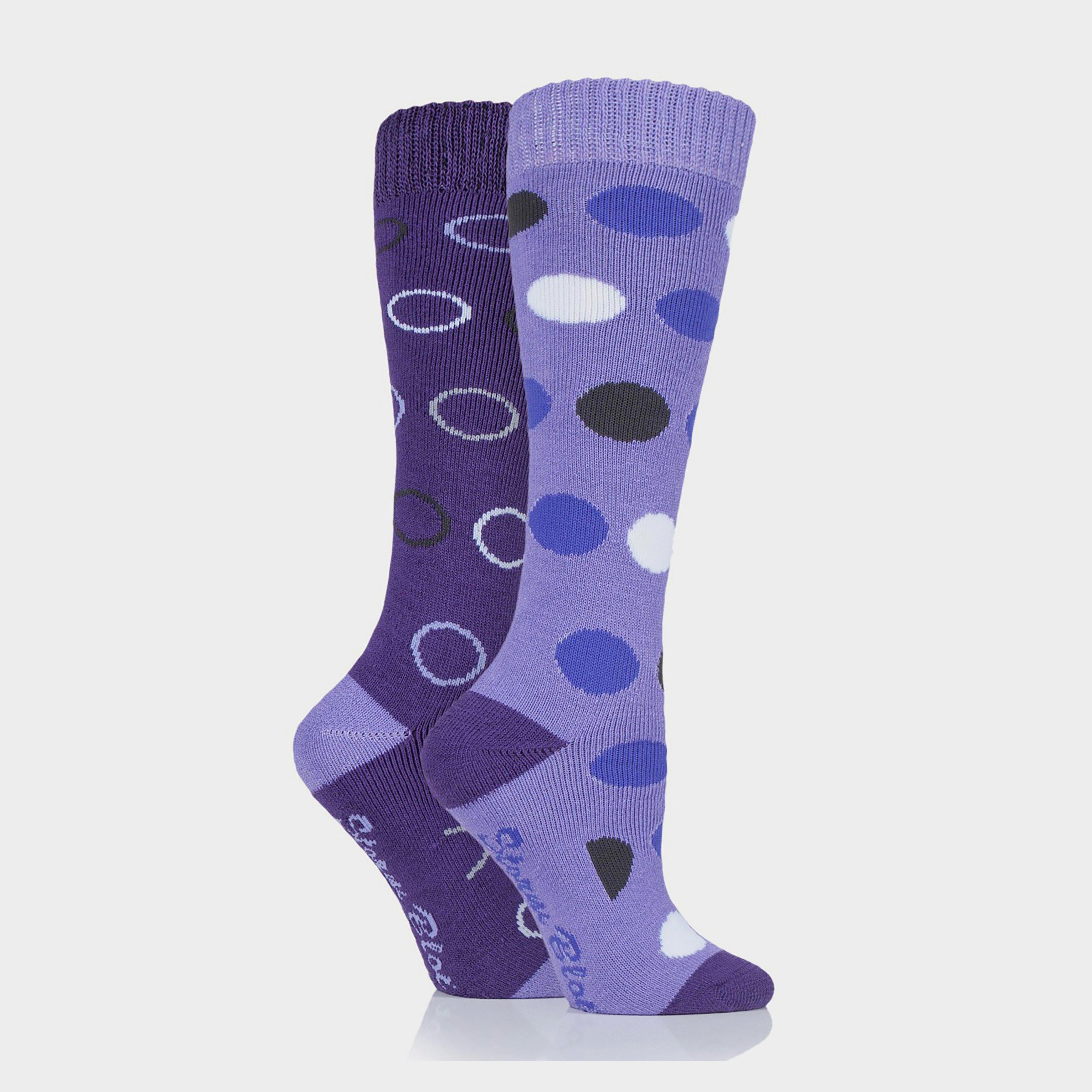 Ladies Beverly Midweight Socks 2 Pack Purple