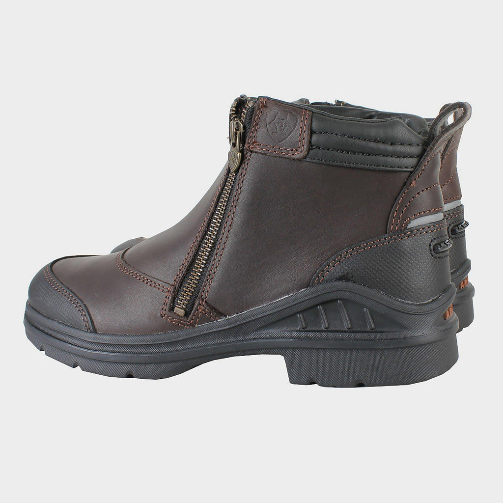 Womens Barnyard Side Zip Riding Boots Dark Brown