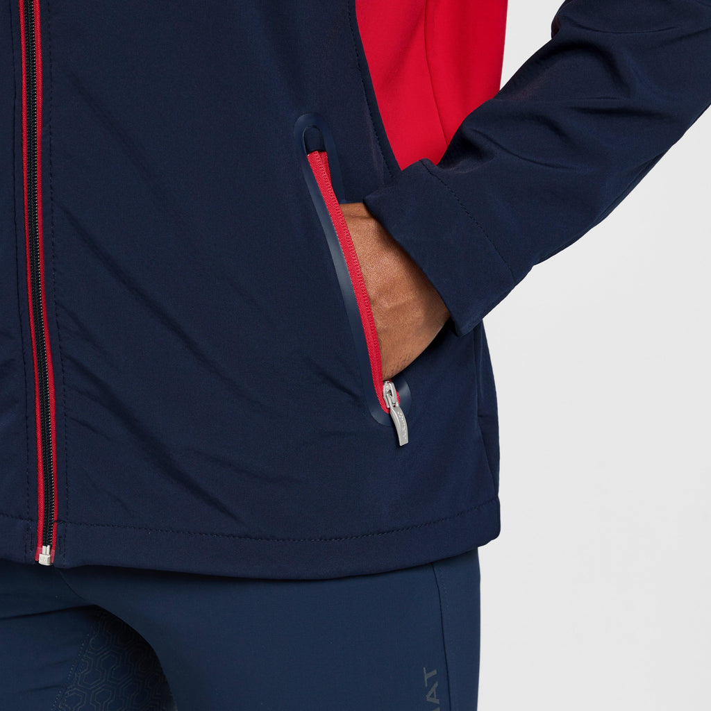 Mens New Team Softshell Jacket Navy