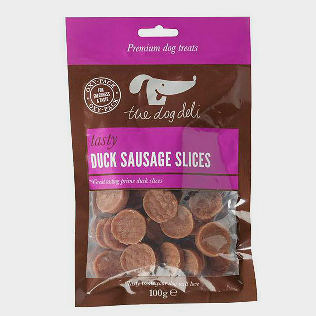 Dog Deli Duck Sausage Slices 100g