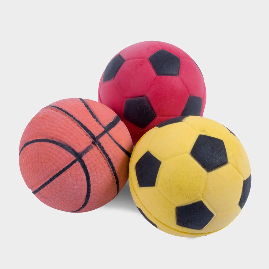 3 Pack Sponge Balls Dog Toys