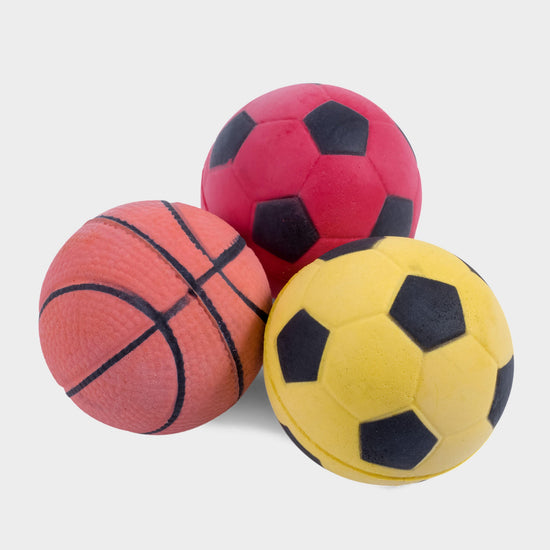 3 Pack Sponge Balls Dog Toys