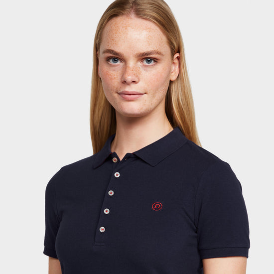 Womens Lily Cap Sleeve Polo True Navy