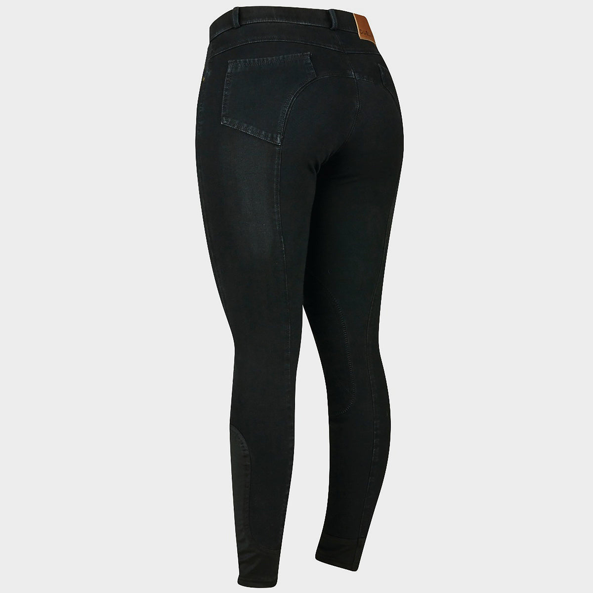 Ladies Shona Knee Patch Denim Breeches Ash Grey