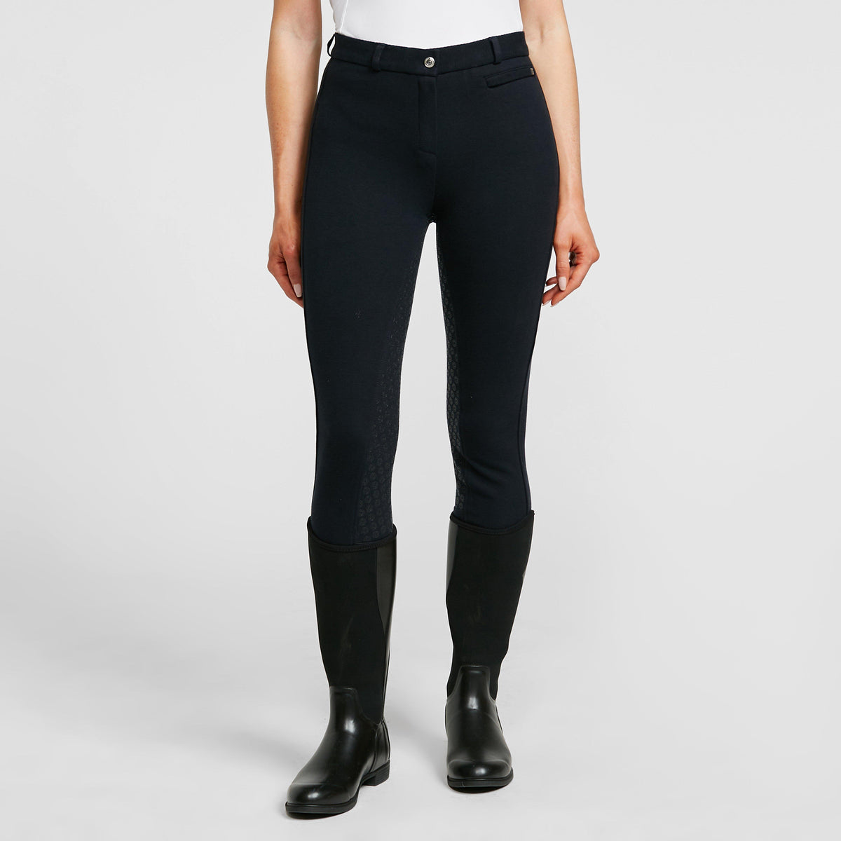 Womens Momentum Supa-Fit Gel Full Seat Zip Up Jodhpurs Navy