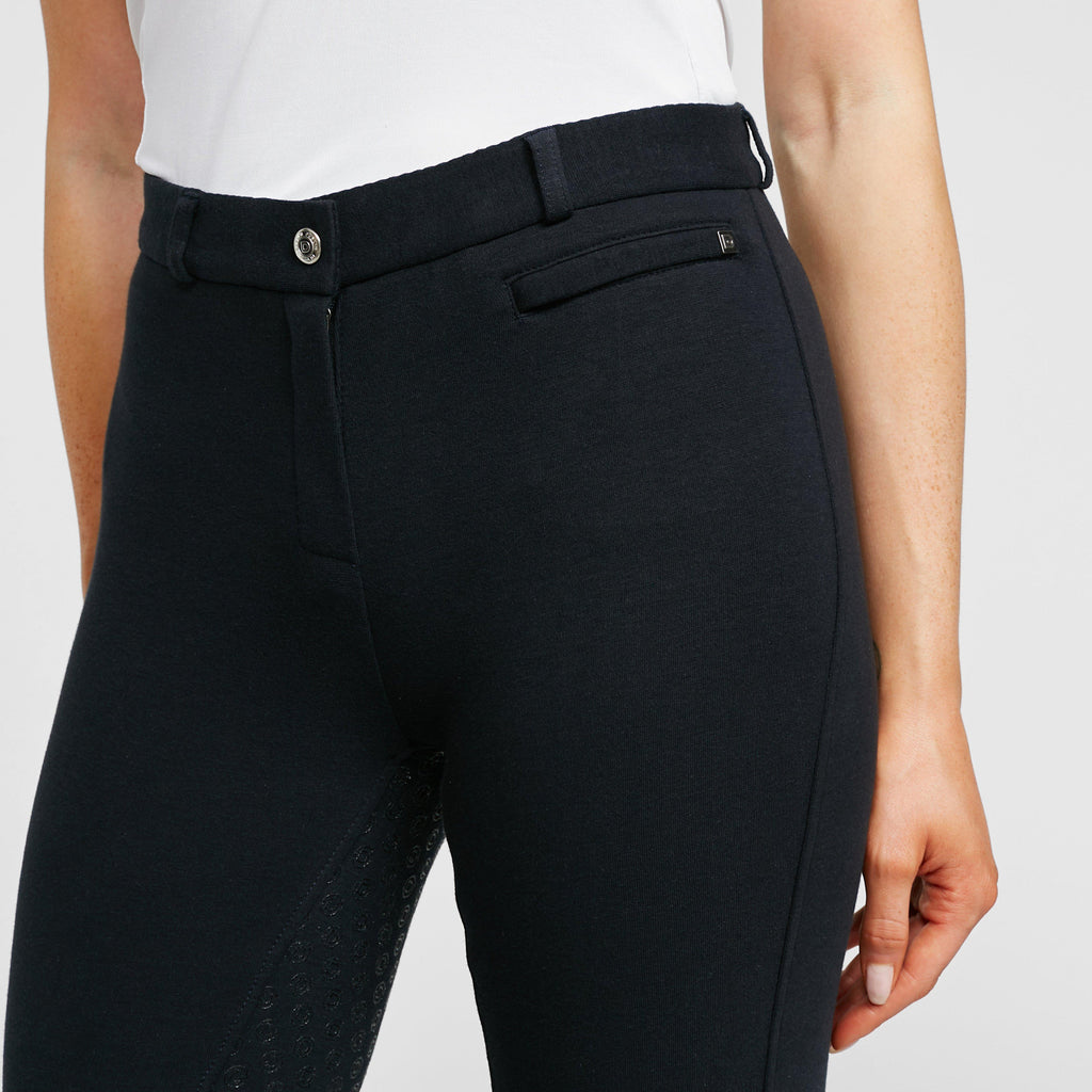 Womens Momentum Supa-Fit Gel Full Seat Zip Up Jodhpurs Navy