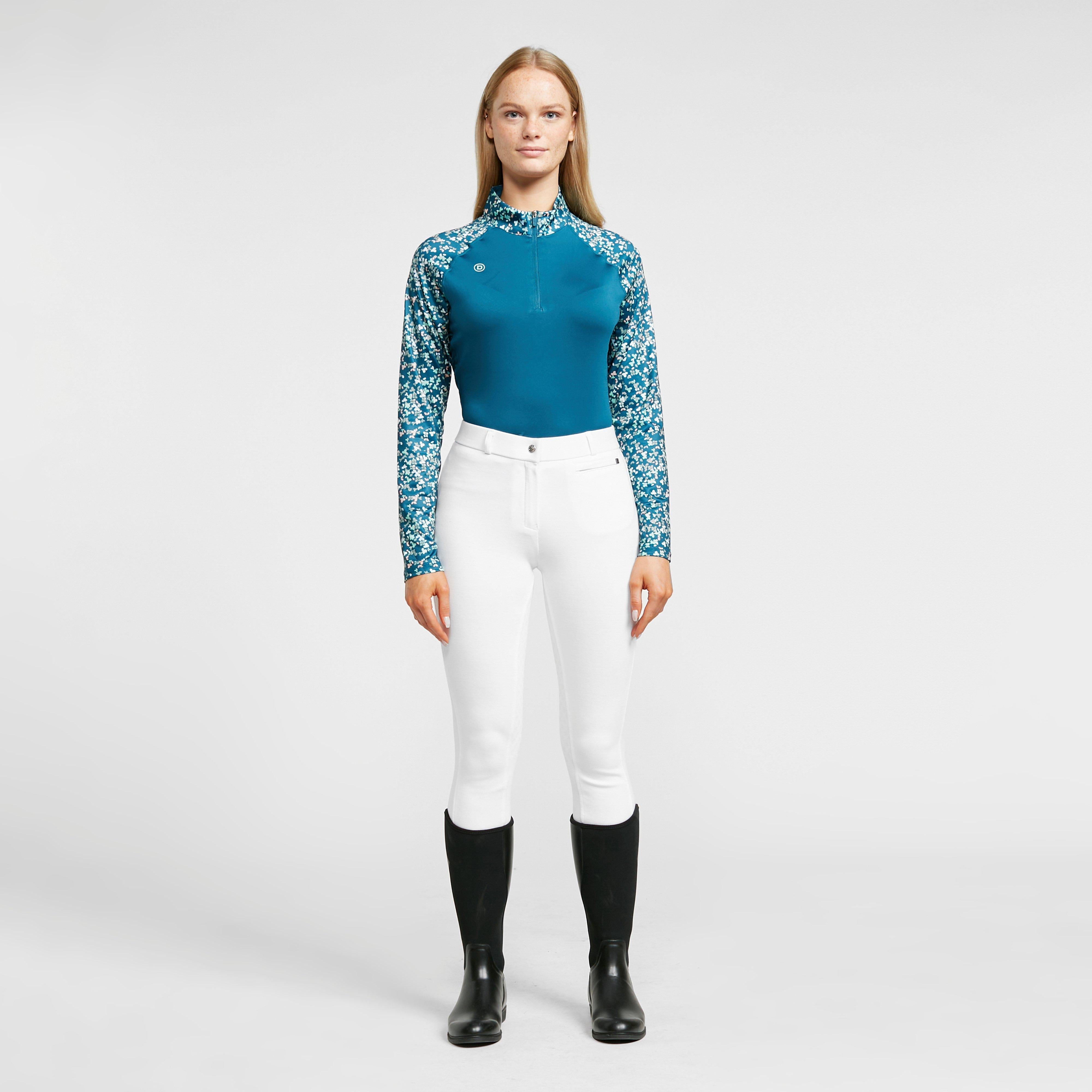 Ladies Momentum Supa-Fit Gel Full Seat Zip Up Jodhpurs White
