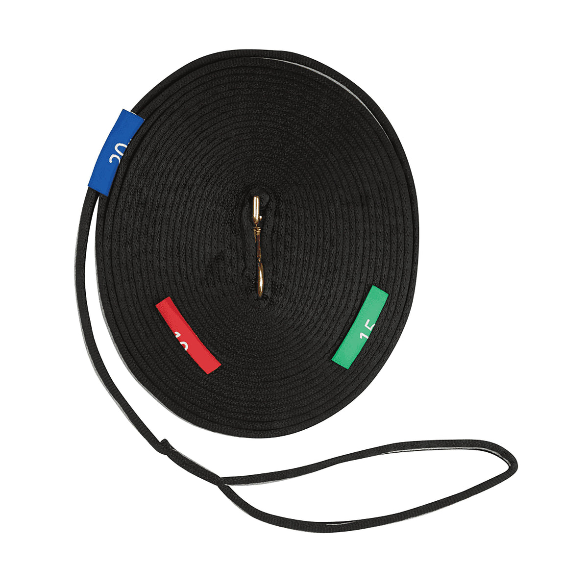 Two Tone Lunge Rein With Circles Markers Black/Grey