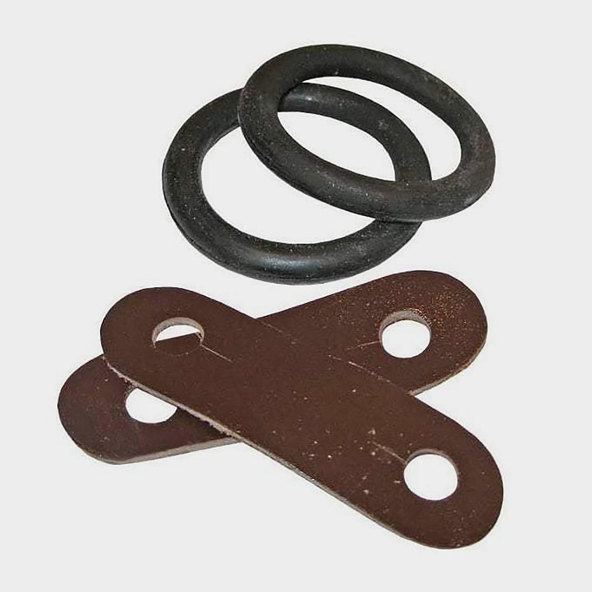 Peacock Stirrup Irons Spare Bands and Leather Attachment Brown