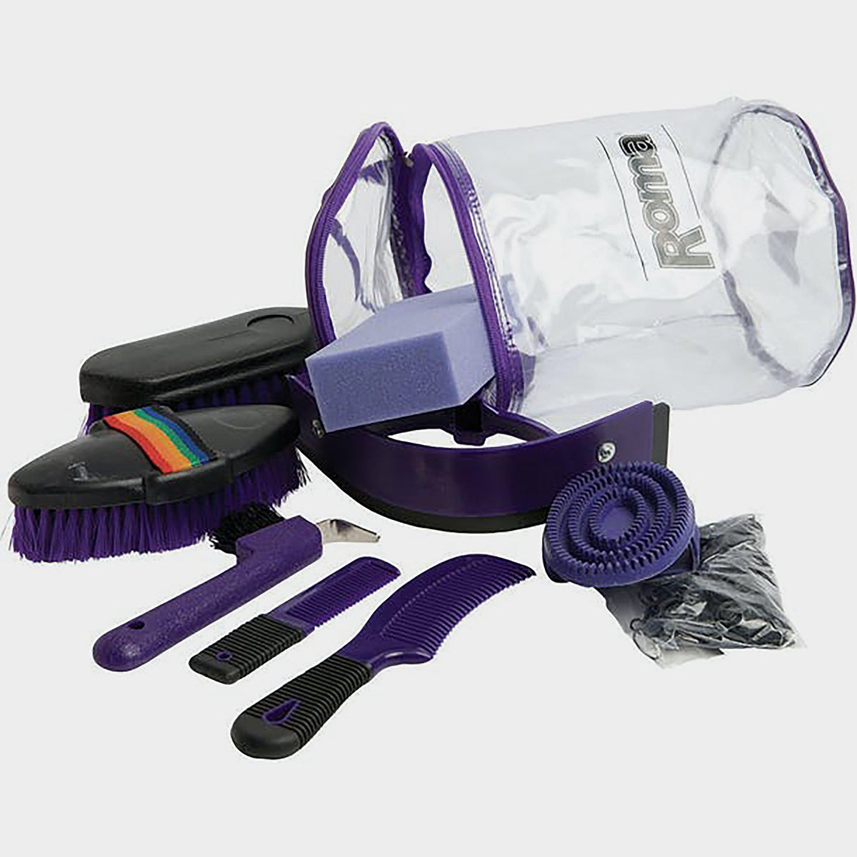 Cylinder Grooming Kit 9 Piece Purple