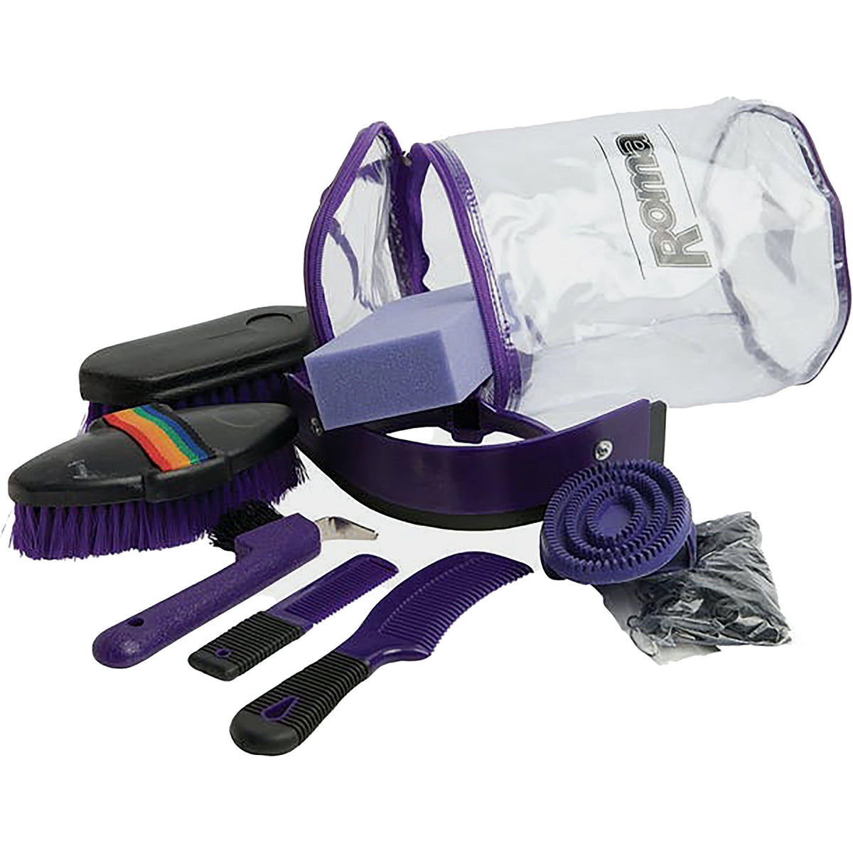 Cylinder Grooming Kit 9 Piece Purple