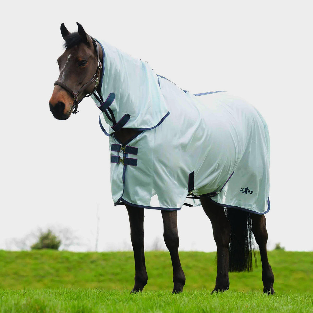 Mesh Combo Neck Fly Rug Light Blue/Claret/Dark Blue